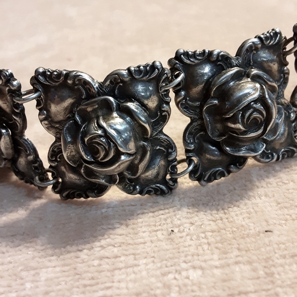 Vintage Spectacular c1940 RUBENS Mexico Rose Bracelet - Picture 1 of 12